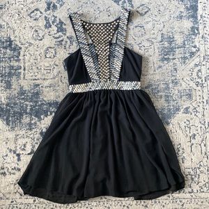 Black Sequin Mini Dress